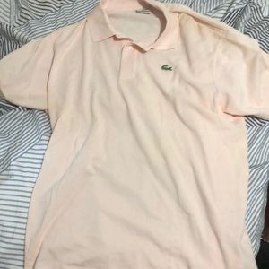 Lacoste Size 7 Pink Polo Shirt